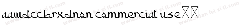 aawdccbrxdnon commercial use字体转换